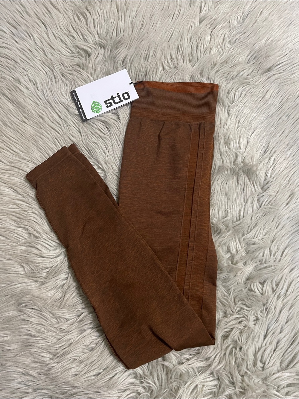 Stio Chestnut Brown Active Seamless Leggings - Picture 3 of 5